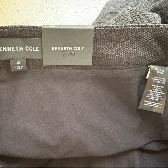NWT Kenneth Cole Textured Black Pleated Mini Skort- size 12 - Picture 6 of 11
